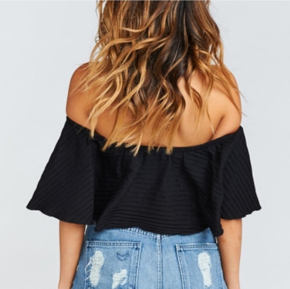 Show Me Your Mumu Lou Bodysuit Womens XSmall Strapless Ruffle Black‎ Ribbed XS - Picture 16 of 16